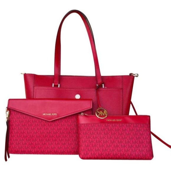 Michael Kors Maisie Large Pebbled Leather 3-in-1 Tote Bag Brand New with Tag - Picture 2 of 9